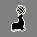 Paper Air Freshener - Seal Balancing A Striped Ball On Nose Tag
